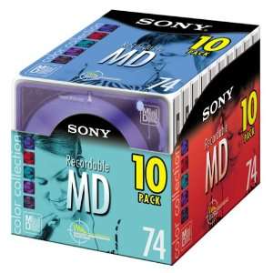   10MDW74E Color Collection Mini Discs 74 Minute (10 Pack) Electronics