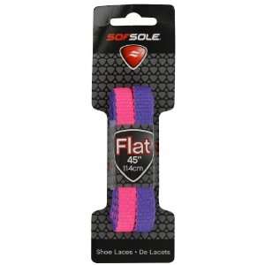 Sof Sole Neon Purple/Pink 45 Flat Laces:  Sports 
