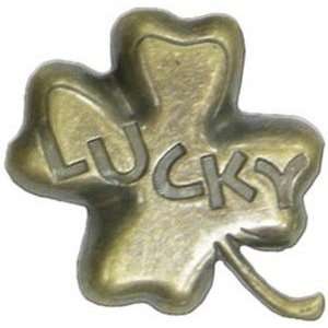    Mettalix Tack Pins 1/Pkg Lucky Clover Brass