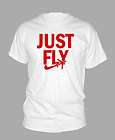 JUST FLY ~ T SHIRT wiz khalifa hip hop rap plane taylor gang jet life 