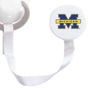 Michigan Wolverines White Pacifier Clip: Sports & Outdoors