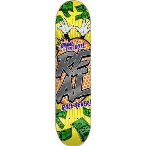 Real Gimme Tha Loot Deck 7.75 Yellow Skateboard Decks:  