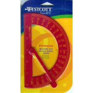   ACME UNITED CORPORATION PLASTIC PROTRACTOR WITH ARM: Everything Else