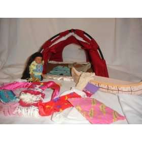  BARBIE TENT,CANOE,DOLL/ACCESSORIES 
