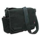 Black Army Military Messenger Heavyweight Field Canvas Shoulder Laptop 