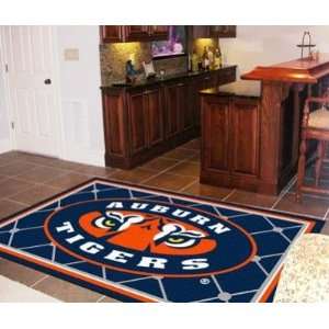 Auburn Tigers Logo 5X8 ft Area Rug Floor/Door Carpet/Mat:  