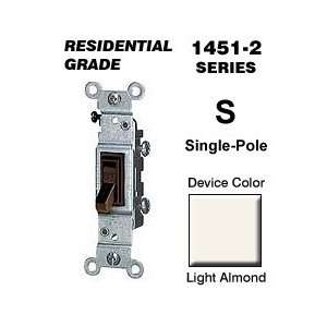   Single Pole Toggle Switch Residential   Light Almond