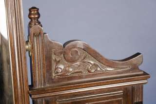 English Antique Mahogany and Walnut Dressing Table  