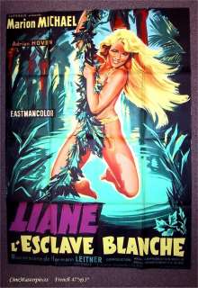 JUNGLE GIRL & THE SLAVER * FRENCH 1P ORIG MOVIE POSTER  