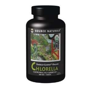Emerald Garden Organic Chlorella 200 mg 600 Tablets   Source Naturals
