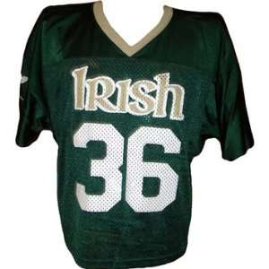  Notre Dame 36 Game Used 2006 07 Green Lacrosse Jersey 
