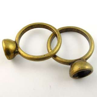 Antique style bronze color ring base jewelry findings 15pcs  