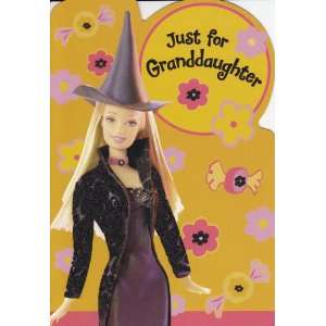  Halloween Card Barbie Just for Granddaughter Health 