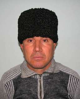 New Chechen Caucas Black Karakul Curly Lamb natural Fur Hat .