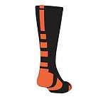 NEW Elite Baseline Basketball Socks, Black/Orange, proDRI, Calf High 