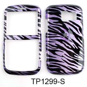  Pantech Link Transparent Design, Purple Zebra Hard Case 