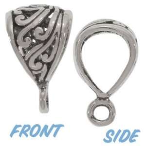  Sterling Silver Filigree Bail For Up To 7mm Cord (1) Arts 