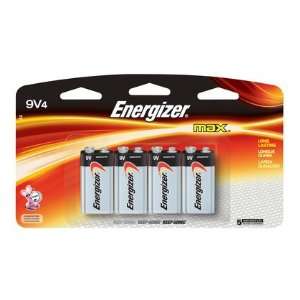  Energizer Max Alkaline Batteries, 9V 4ct (Quantity of 3 