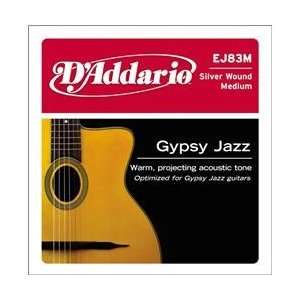 DAddario Single Gypsy Jazz Slvr Wnd 029 Musical 