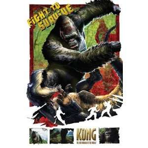  : King Kong Movie Poster 22X34 Fight To Survive 8594: Home & Kitchen