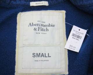   STOCK FROM ABERCROMBIE & FITCH BLUE VARSITY JACKET MENS LARGE