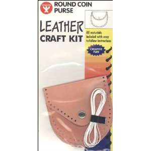  Round Coin Purse Leather Craft Kit Toys & Games