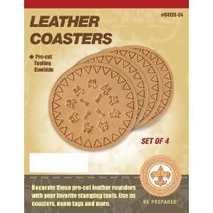  Leather Kit: Coasters 4/Pkg: Arts, Crafts & Sewing