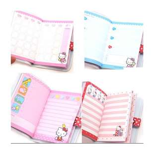 Cute Hello Kitty Button Up Cover Mini Diary with planners Choose one