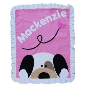  personalized peekaboo puppy blanket