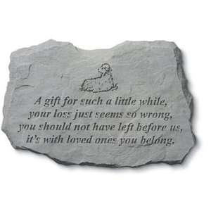 Gift for Such a Little While (Lamb)   Memorial Stone   Free Shipping