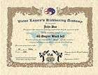 martial arts certificate  