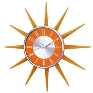   Sunburst Wall Clock Live orange 16inches [1888OR]
