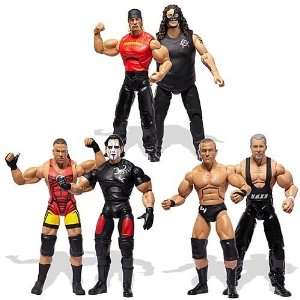   TNA Wrestling Cross the Line Figure 2 Packs Wave 4 Set: Toys & Games