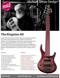 MTD Kingston AG Andrew Gouche Signature Model 5 String Bass  