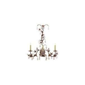Chart House Three Light Crystal Petal Sconce in Antique White Gold by 