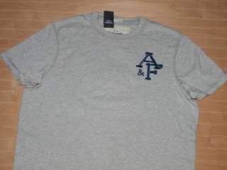 Abercrombie & Fitch Applique NY Muscle T Shirt Gray NW  