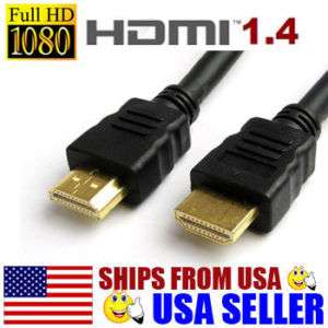 20 Feet HDMI 1.4 Cable Male Male Full HD 2160p 24K Gold  