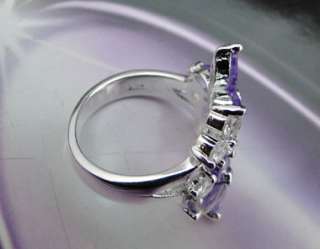 925 Sterling Silver Plated Flower Fashion Ring JR52  