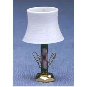  Dollhouse Miniatures White Shade Table Lamp: Toys & Games