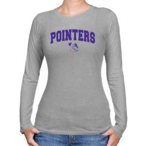  Wisconsin Stevens Point Pointers Ladies Ash Logo Arch Long 