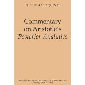   (Aristotelian Commentary Series) [Paperback]: Thomas Aquinas: Books