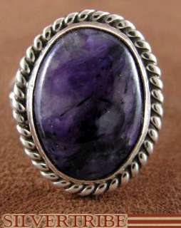 Native American Navajo Charoite Ring Size 8 1/2 Jewelry  