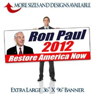  Ron Paul Portrait Banner (36X96)