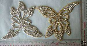APPLIQUE PATCH IRON/SEW ON,GLASS BEADS RHINESTONE PATCH  