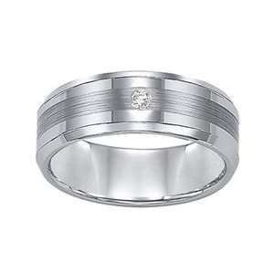 Gordons Jewelers Diamond Accent Comfort Fit Tungsten Carbide Wedding 