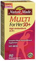  Nature Made Multi For Her 50+ Multiple Vitamin and Mineral 