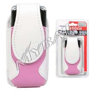  High Quality White and Pink Vertical Stylish Carry Case 
