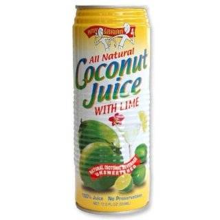 Amy & Brian Natural Coconut Juice with Lime, 12   17.5 Ounce Cans