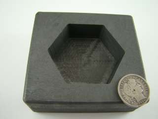   Silver Bar High Density Graphite Hexagon Mold Loaf Pour (B33)  