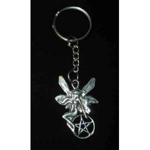  Fairy Pentacle / Pentagram Witch / Wiccan Key Chain 